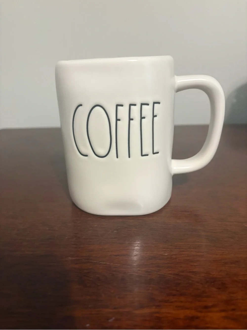 Rae Dunn White Mug with Black Text - Artisan Collection